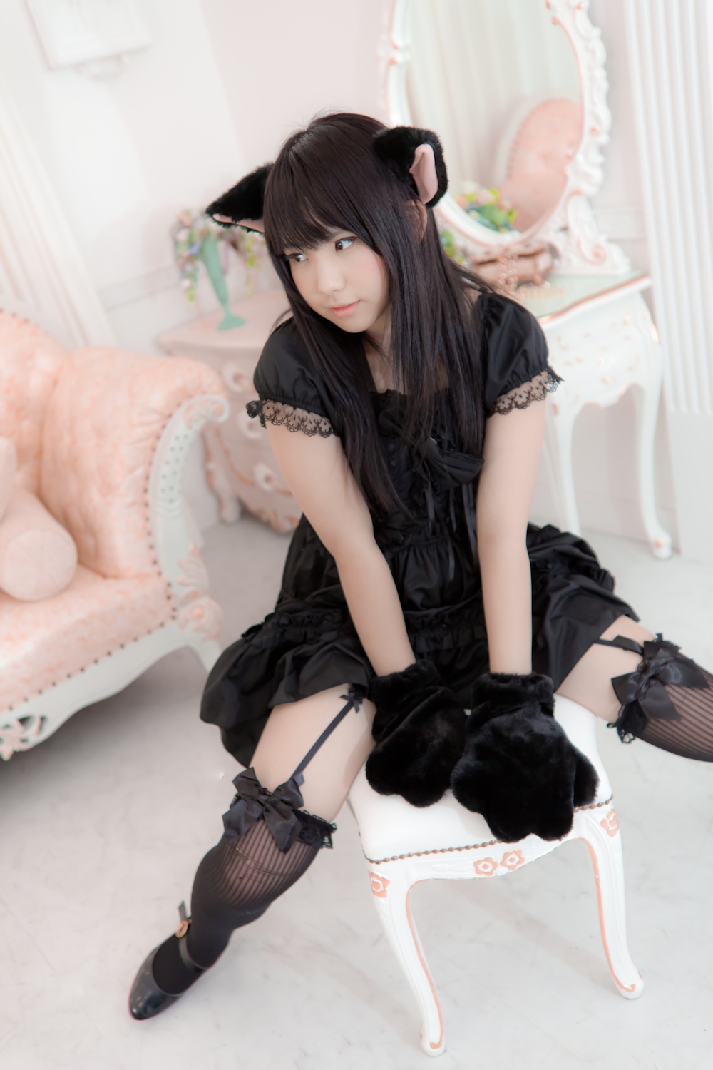 [enako] [enacat black] black silk cat girl(15)
